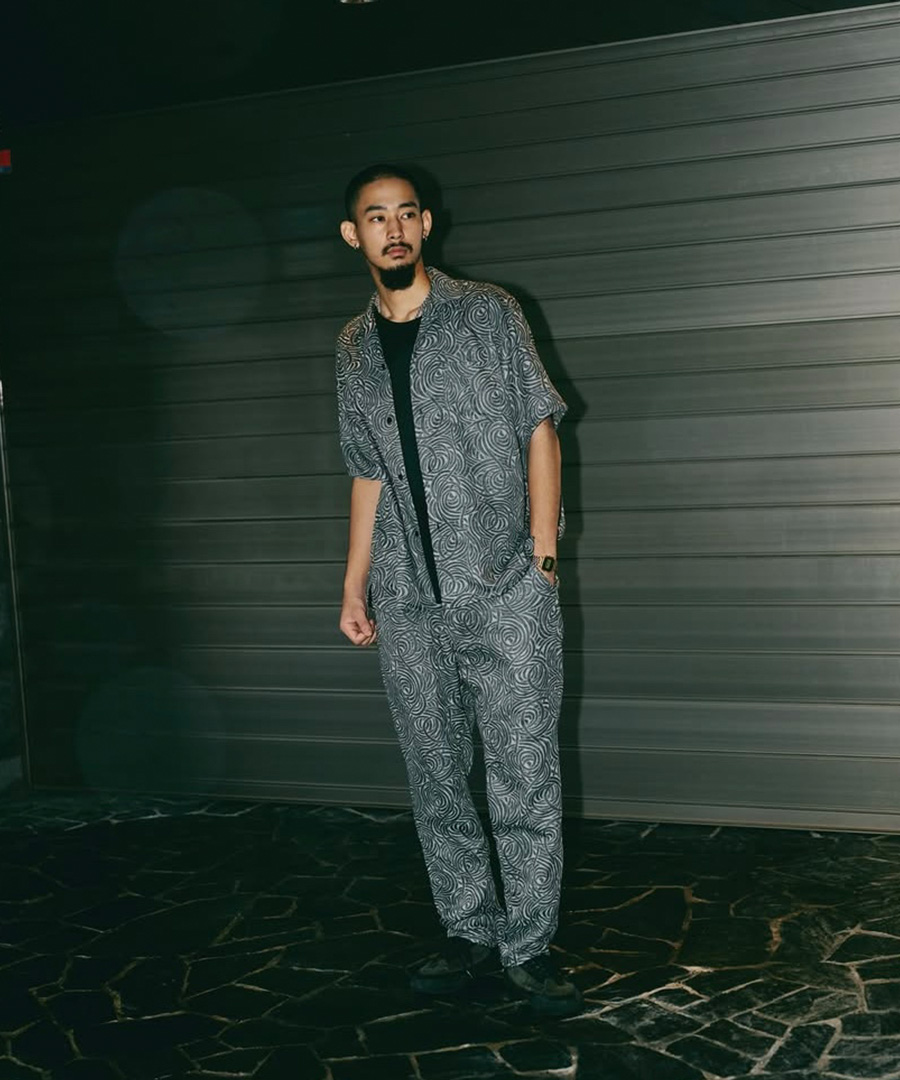 CALEE(キャリー) イージーパンツ ALLOVER SNAKE PATTERN EASY SHORTS