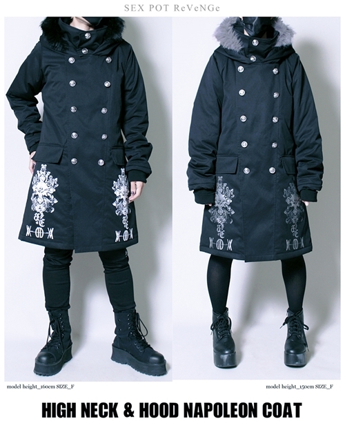 HIGH NECK & HOOD ナポレオンコート (M) SB04066-10102 SEX POT
