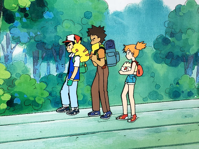 Meiji ポケモン ピクチャーフレーム タケシ サトシ ピカチュウ カスミ