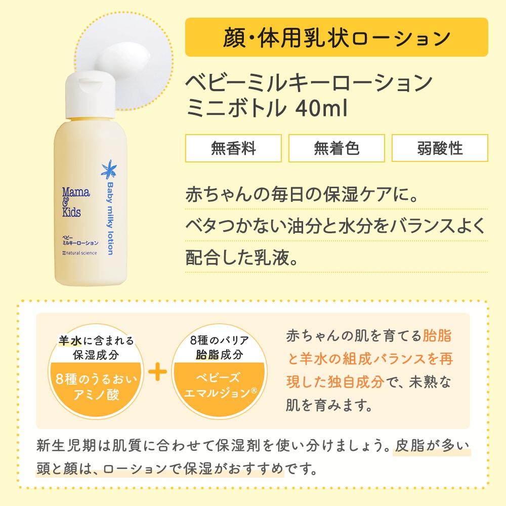 特別限定】ママ＆キッズ ベビートライアルセット｜敏感肌向け