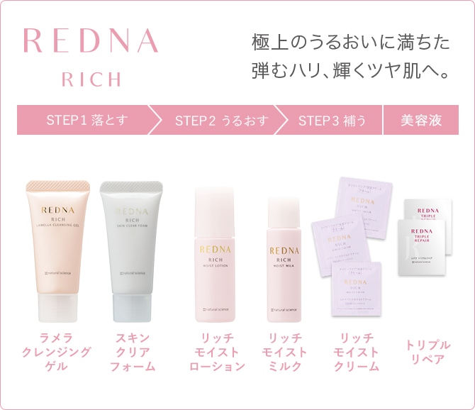 レドナ リッチトライアルセット｜敏感肌向けスキンケア通販の
