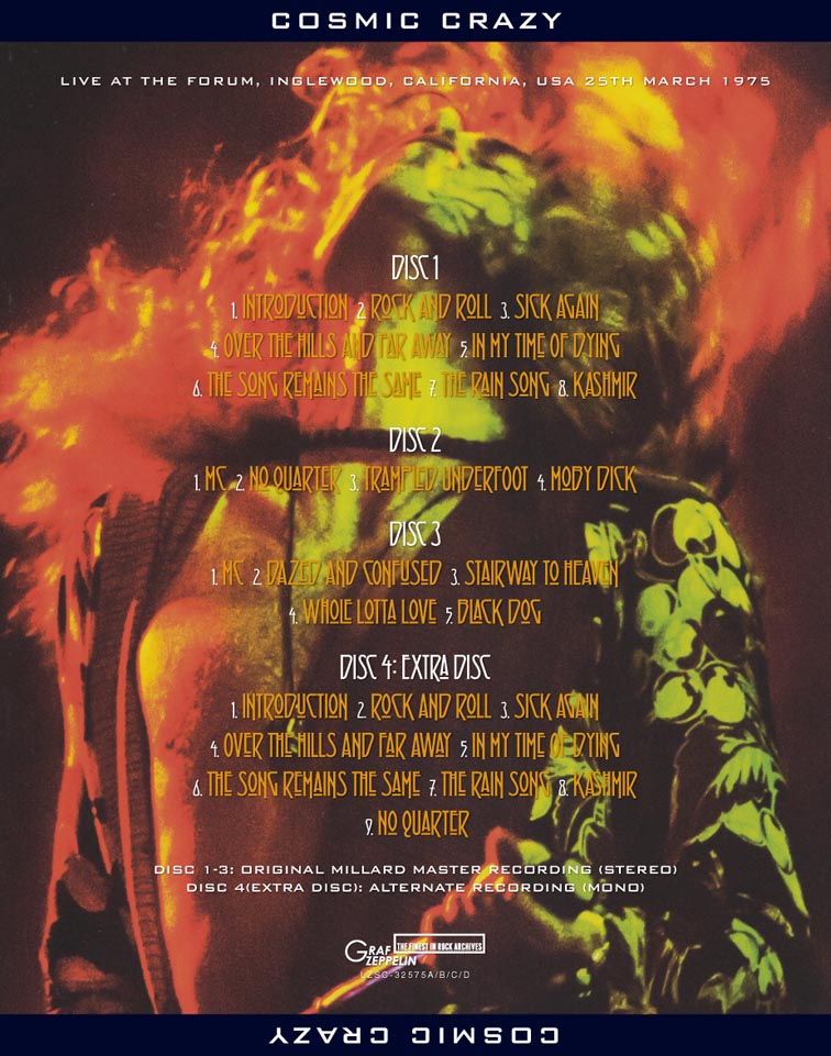 LED ZEPPELIN - COSMIC CRAZY: SECOND NIGHT IN THE FORUM 1975(3CD+