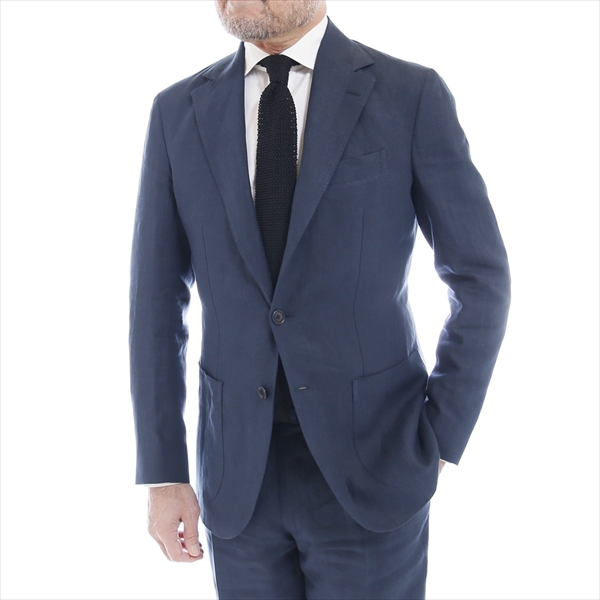 De Petrillo デ ペトリロ [春夏] スーツ リネン 1プリーツ 3B NUVOLA