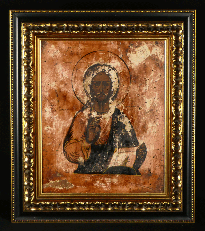 古美術 波兎 / ロシア・イコン キリスト像