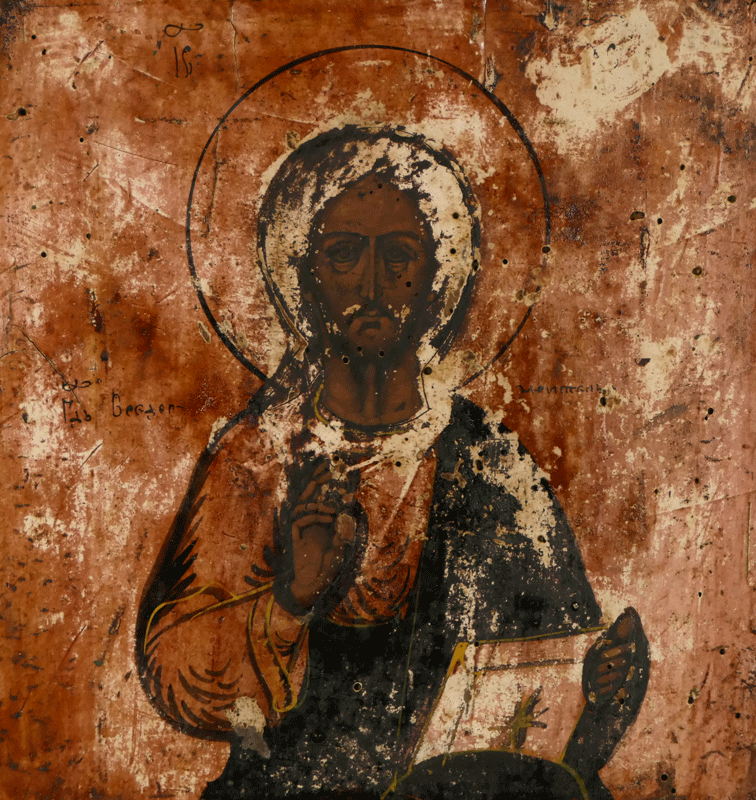 古美術 波兎 / ロシア・イコン キリスト像