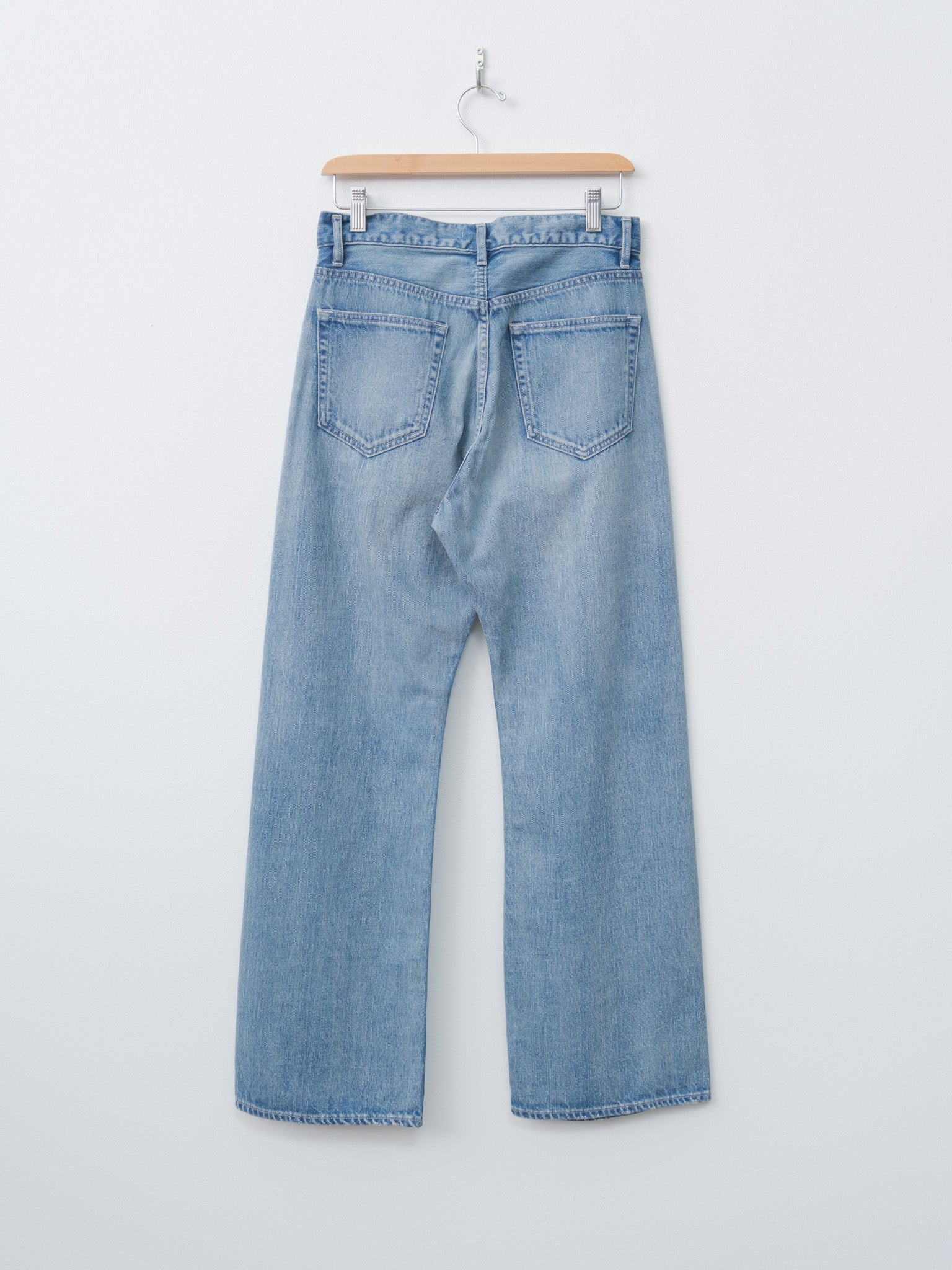 Namu Shop - Auralee Selvedge Faded Light Denim Pants - Light Indigo