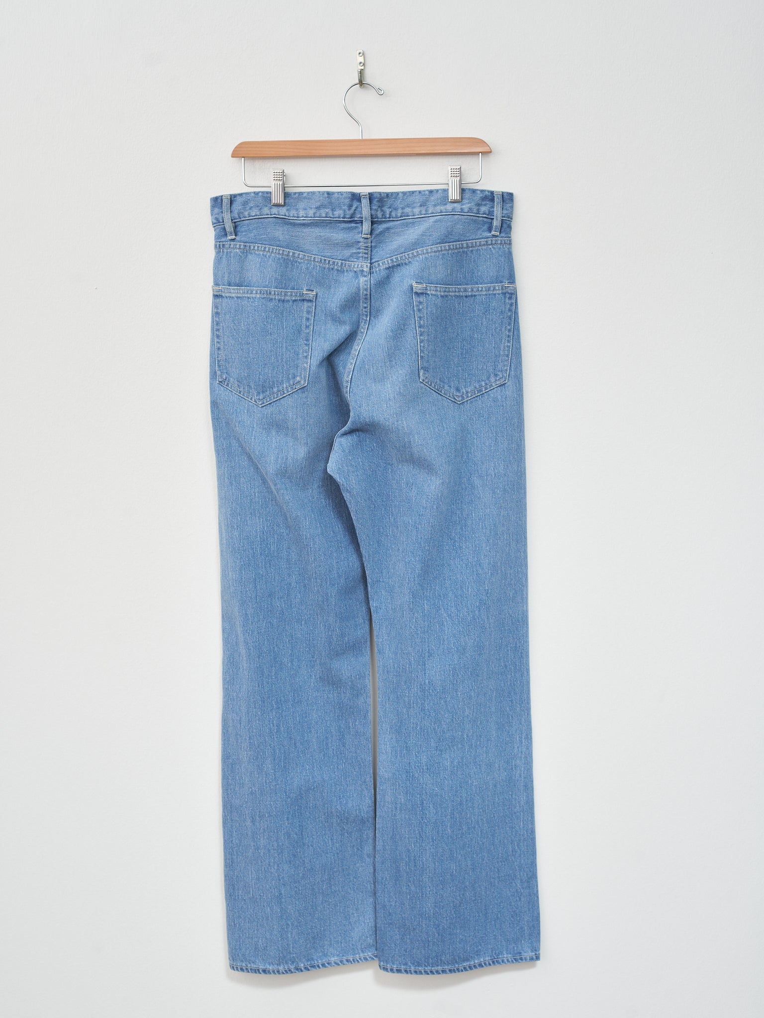 Namu Shop - Auralee Selvedge Faded Light Denim Pants - Light Indigo