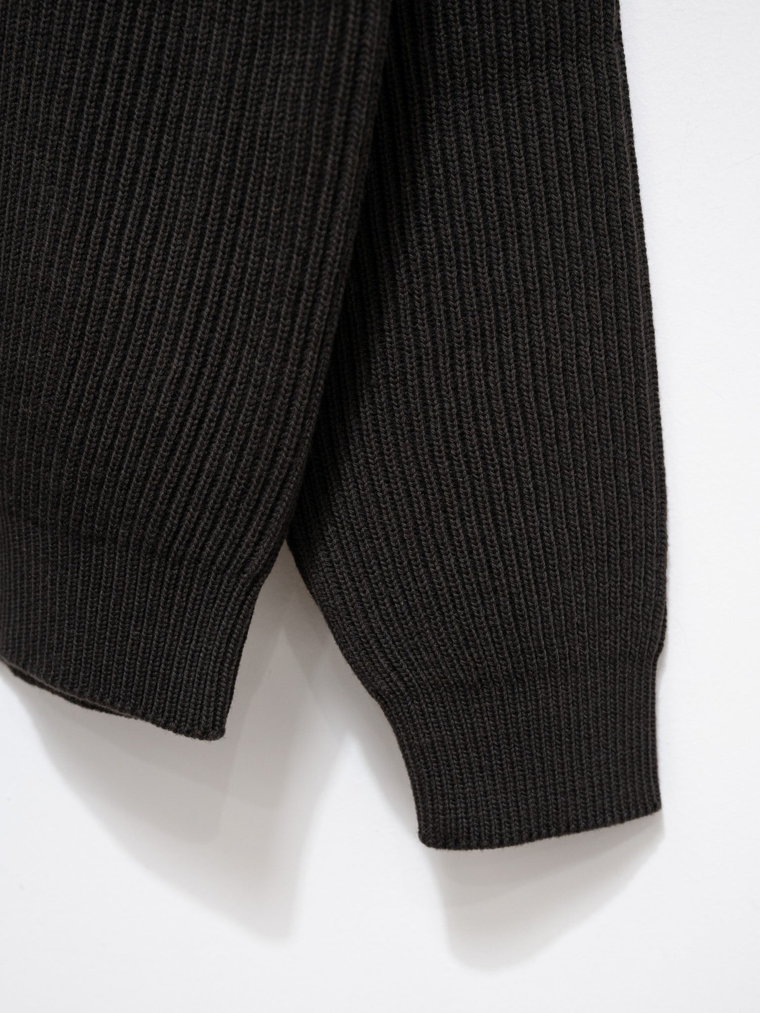 Namu Shop - Auralee French Merino Rib Knit P/O - Dark Brown
