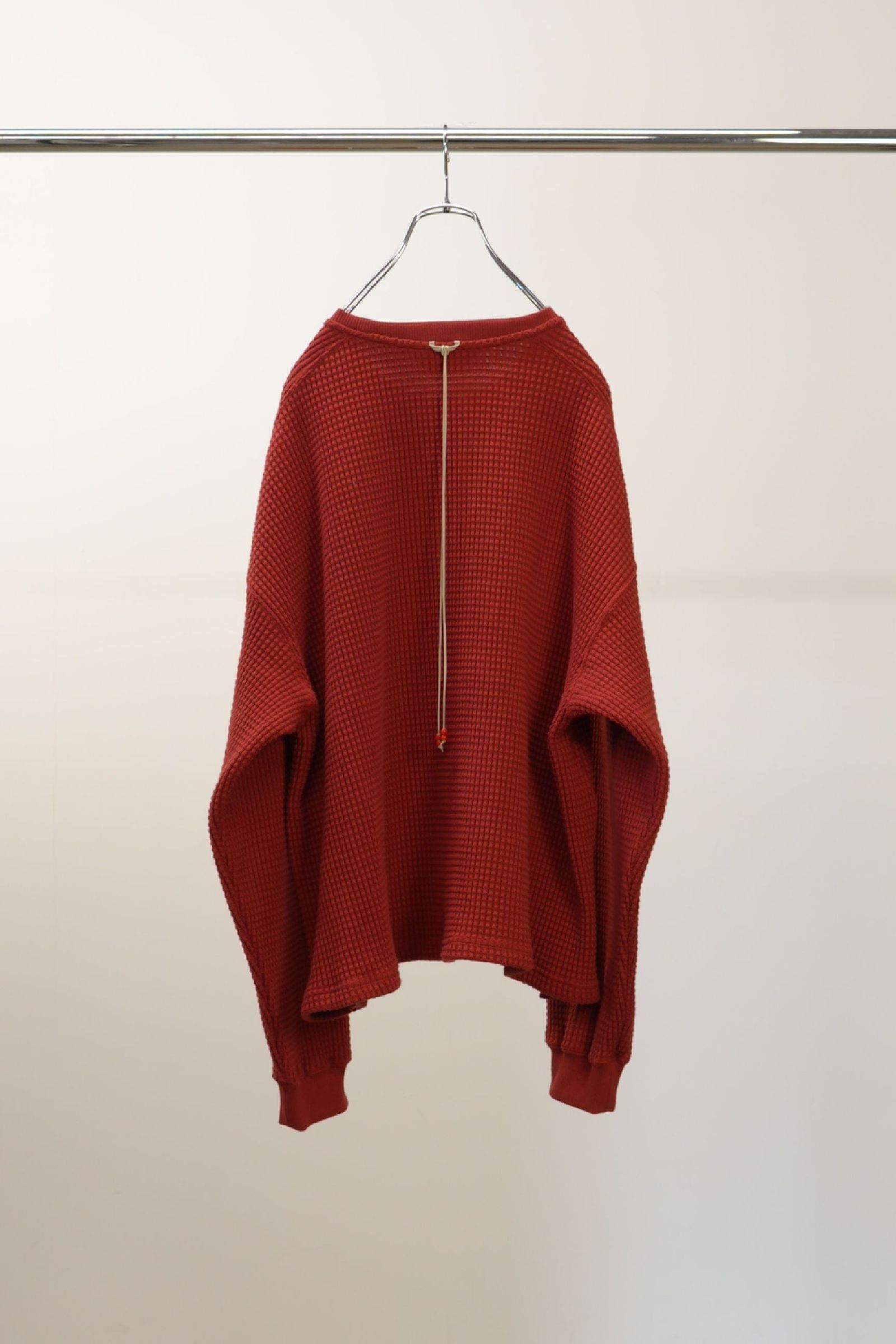 ANCELLM - HEAVY WAFFLE OVER LS | RED | ヘビーワッフル | NapsNote