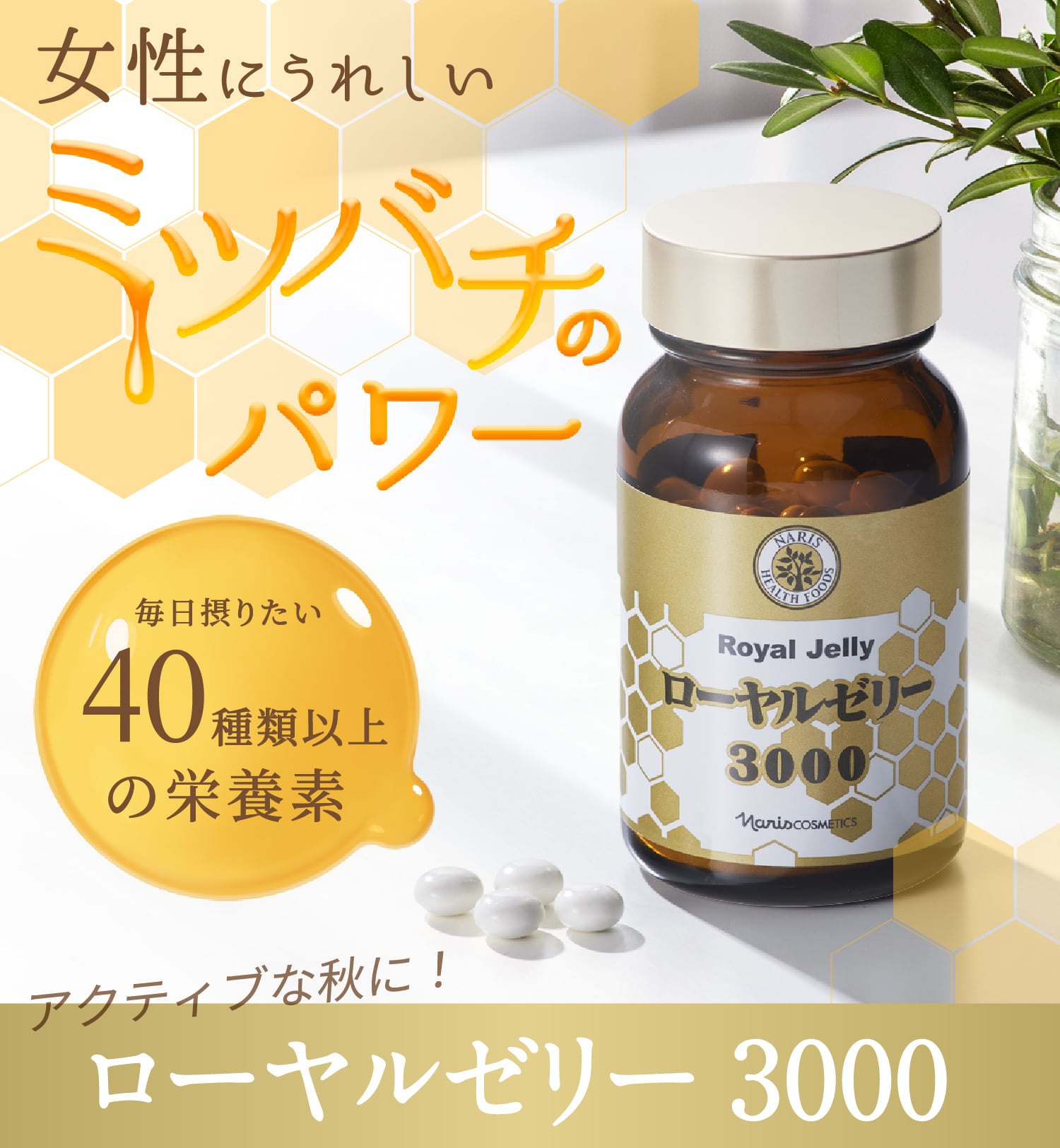 ローヤルゼリー 3000(通常購入): シリーズから探す / ナリス