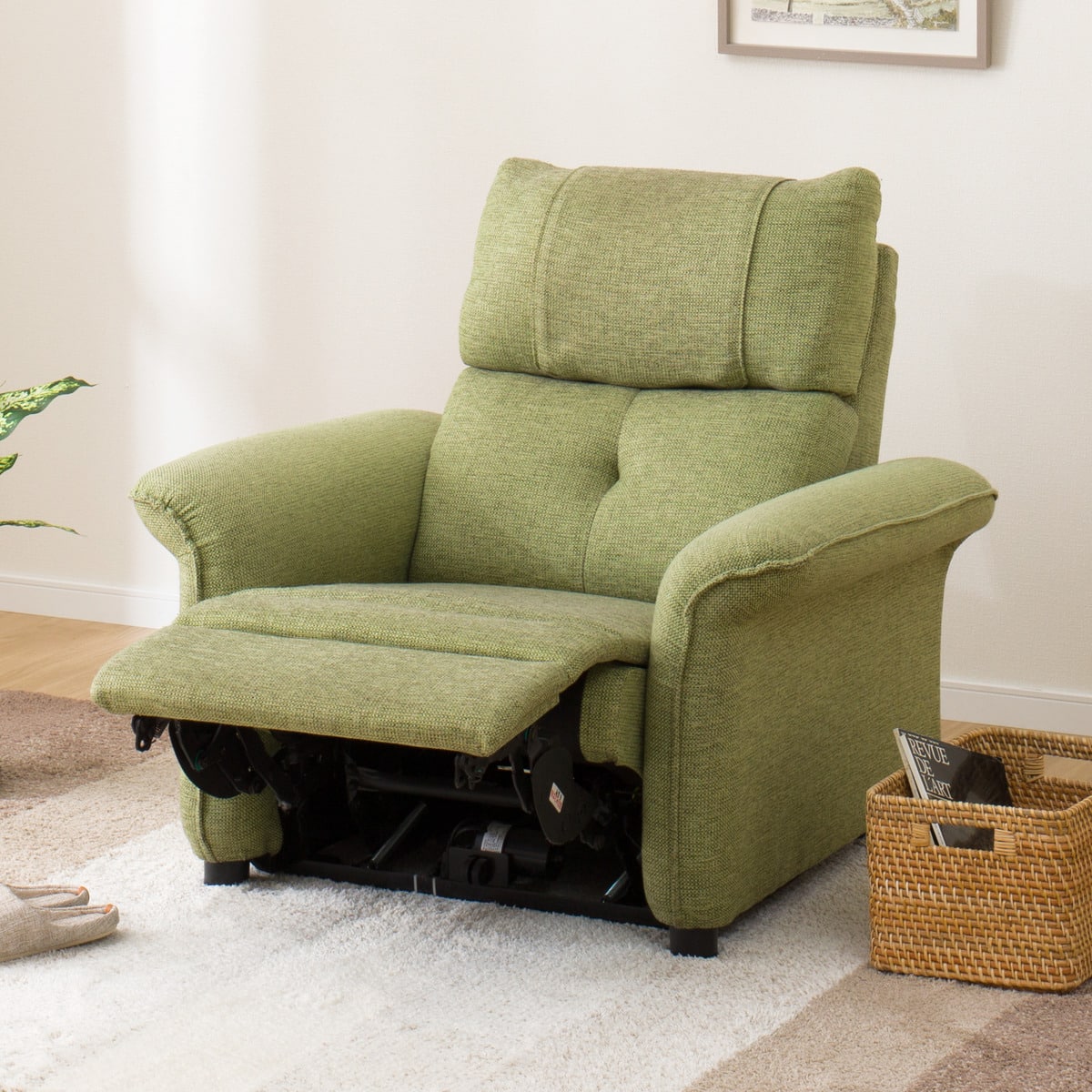 ニトリ 1人用電動布張りリクライニングソファ(ピュール GR) - 通販