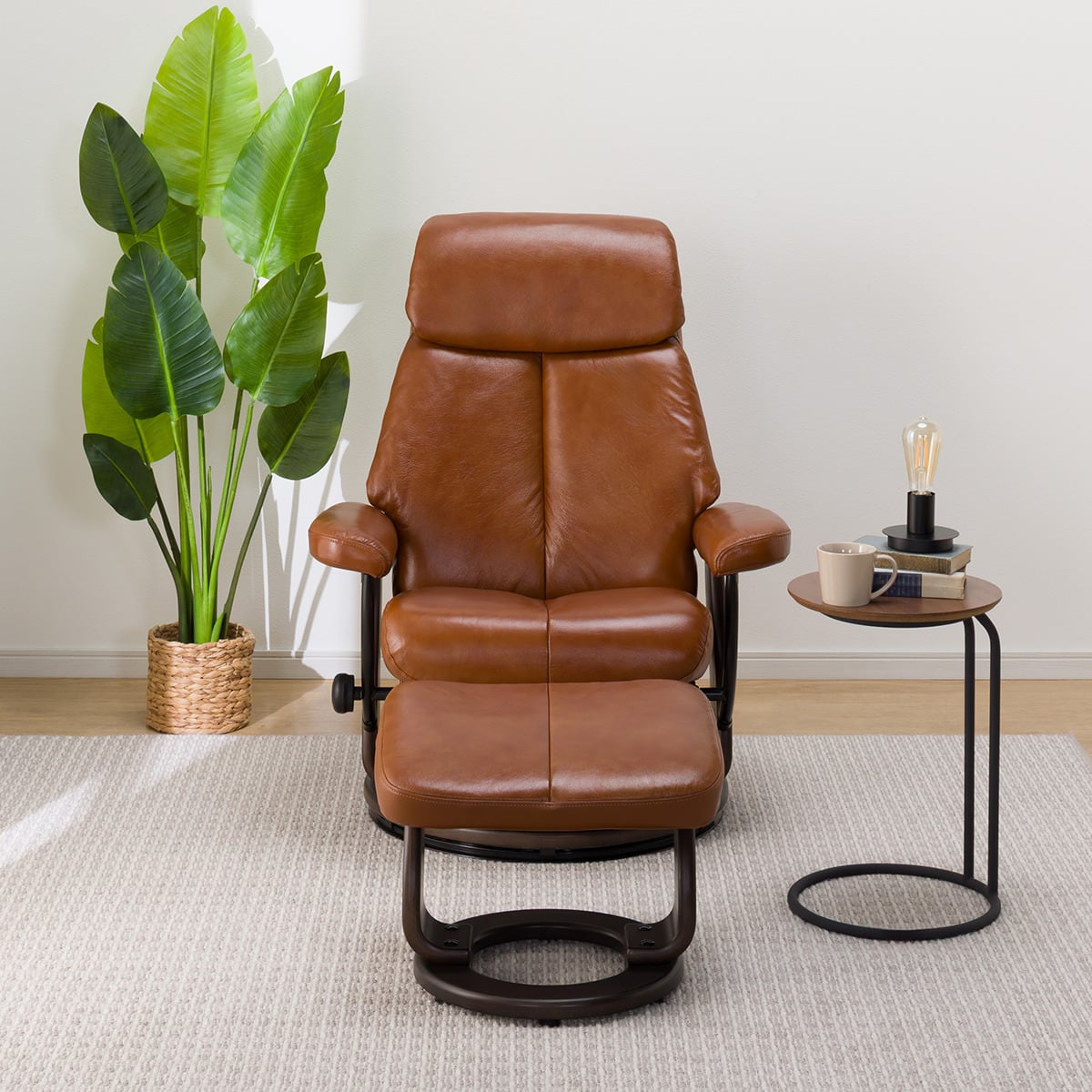 パーソナルチェア 本革(一部合成皮革)タイプ (KE01 MBR) | ニトリ