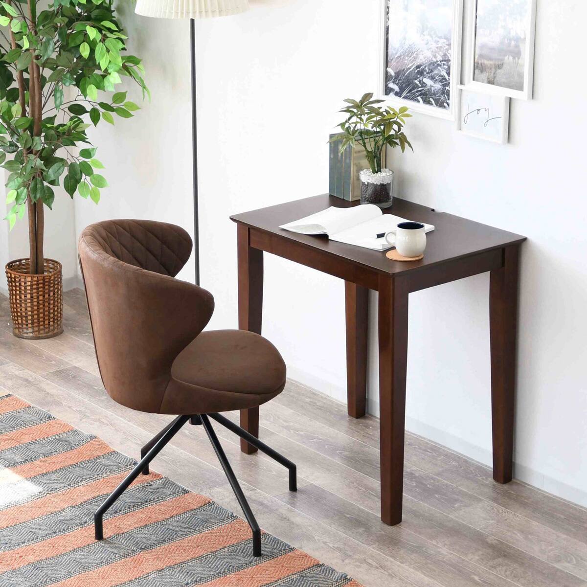 天然木引出し付きデスク (幅70cm ウォールナット BR) | ニトリネット