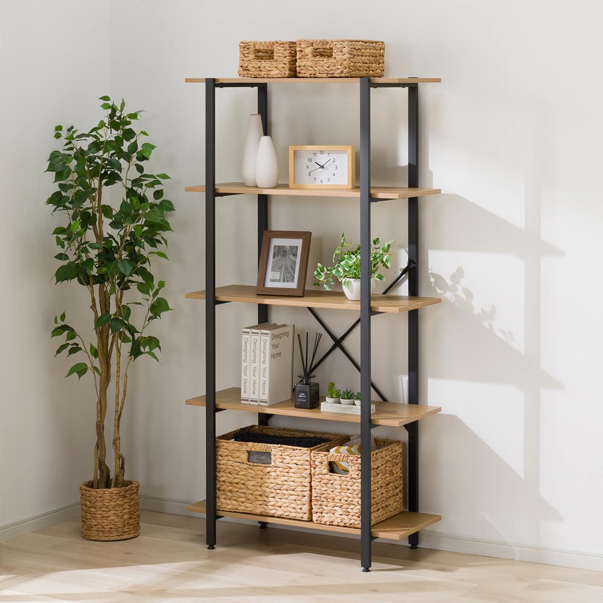 フリーシェルフ(KP505 1580 LBR/BK) | ニトリネット【公式】 家具