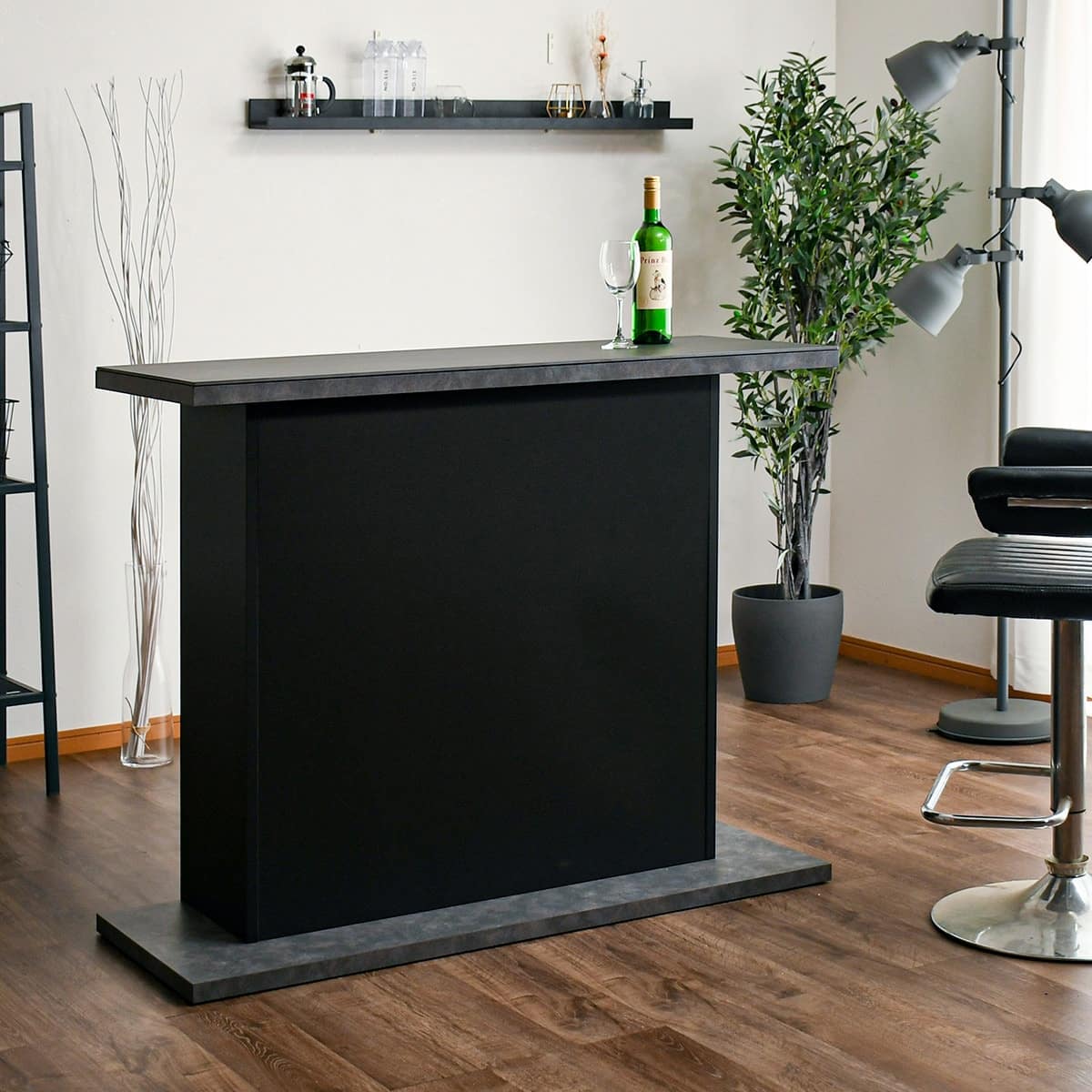 セラミック天板 バーカウンター (幅120cm コーナー GY) | ニトリネット