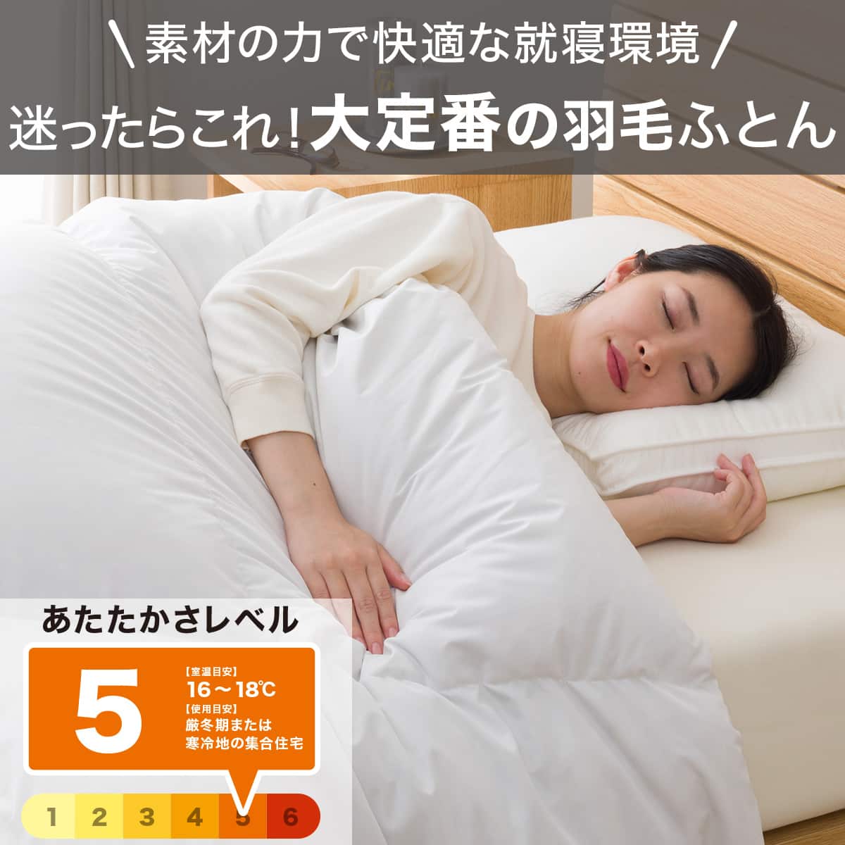 羽毛掛ふとん スタンダード クイーン(UL K2521 Q) | ニトリネット