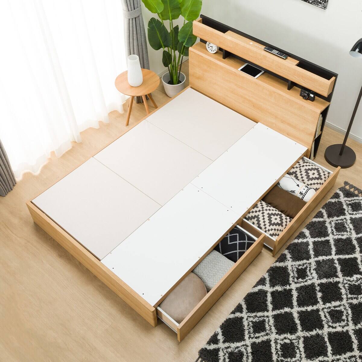 ダブルベッドフレーム(キエンザ LBR) | ニトリネット【公式】 家具