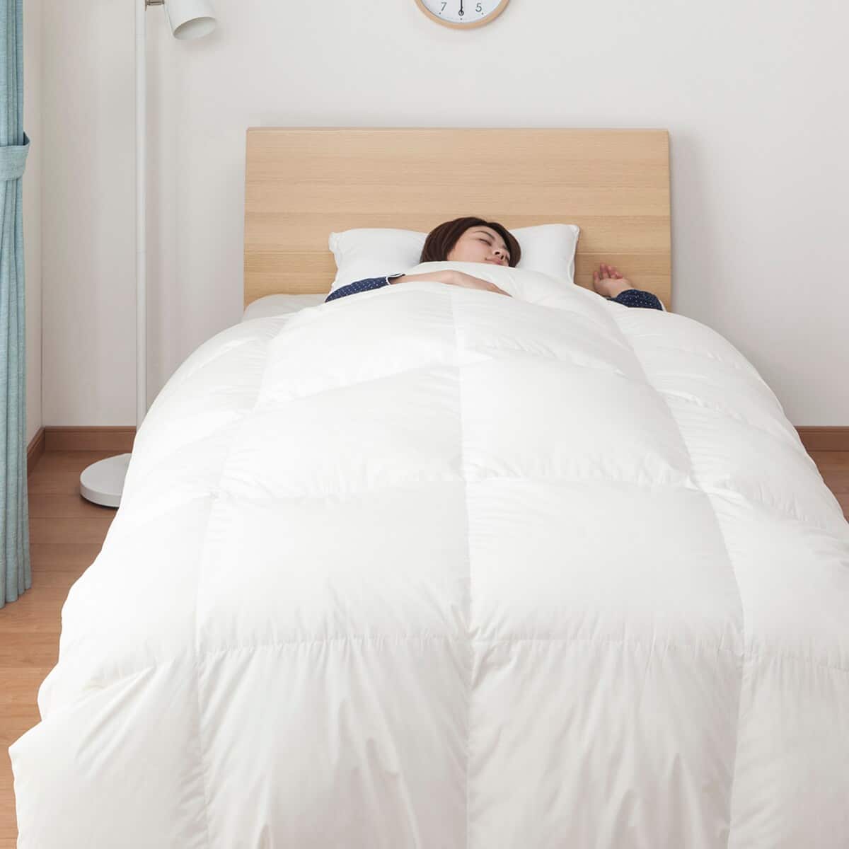 日本製】ホワイトグースダウン93% 羽毛布団(ムーンシャンテン ダブル