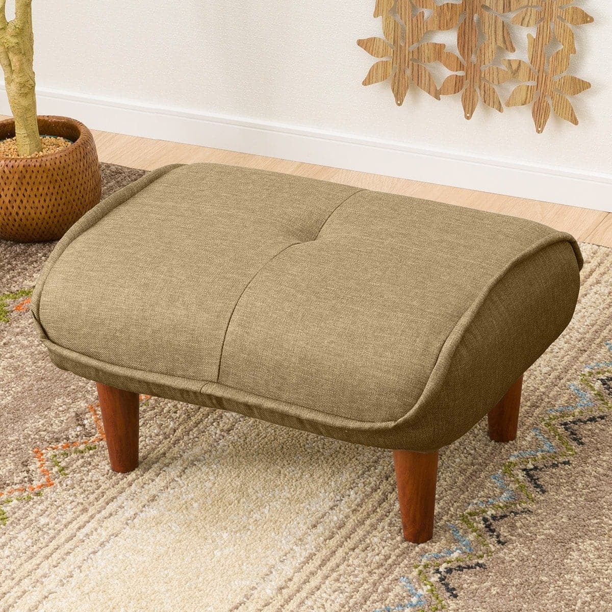 オットマンにもなるカジュアルスツール (BE) | ニトリネット【公式