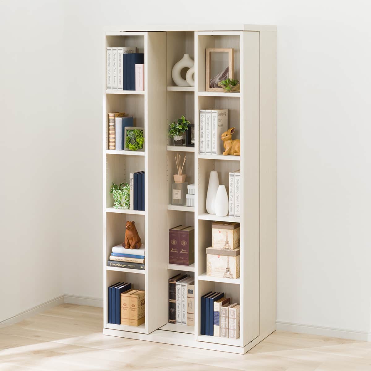 Wスライド本棚(L BS004 WW) | ニトリネット【公式】 家具・インテリア通販