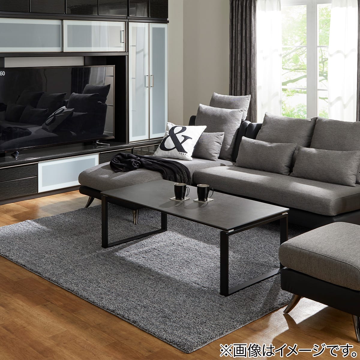 抗菌防臭 やわらかシャギーラグ(GY 185X185) | ニトリネット【公式