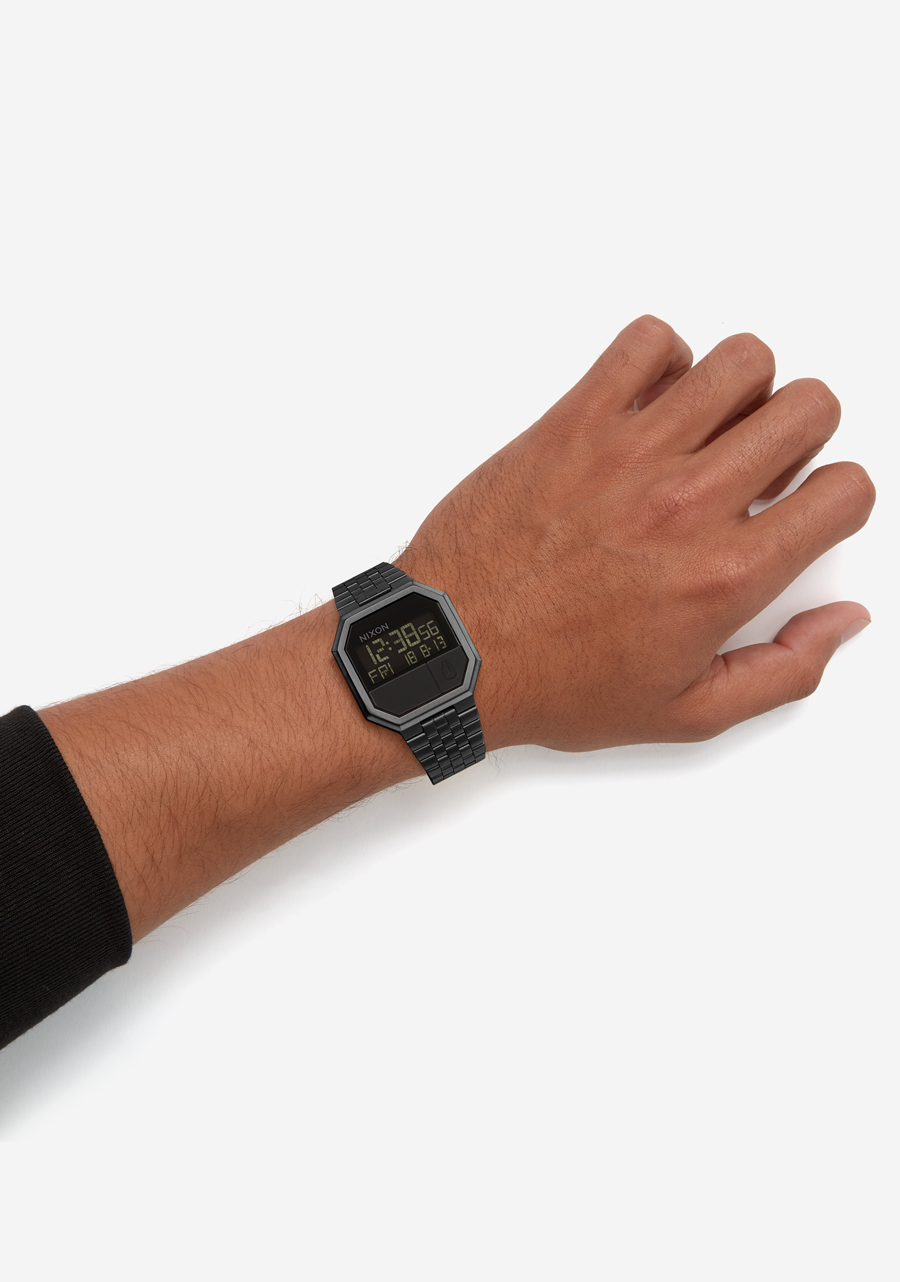 Re-Run Watch | All Black | Digital – Nixon US
