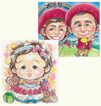 心温まる似顔絵プレゼントを手書き制作【似顔絵アリス】