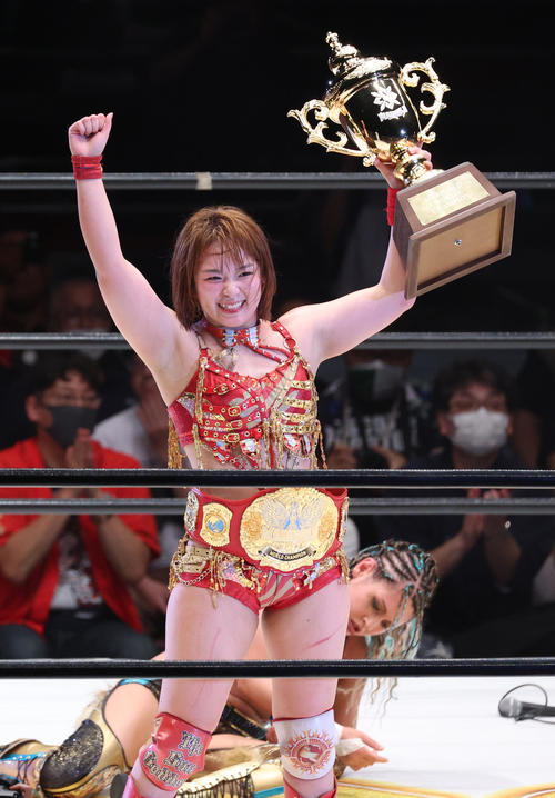 マリーゴールド】Sareeeが右腕非情攻撃でジュリアに激勝！初代ワールド