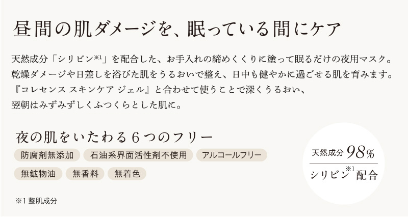 コレセンス エンリッチ ナイトマスク｜ニッピコラーゲン化粧品【公式