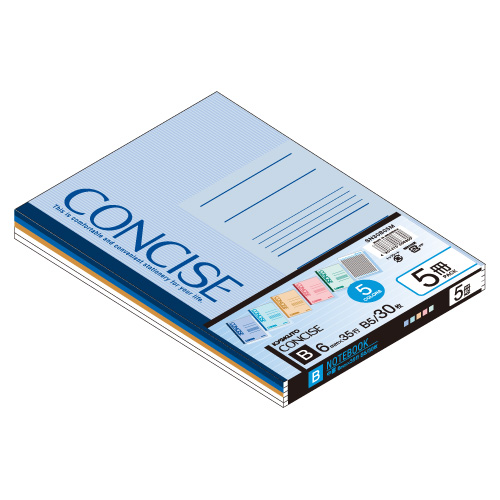 CONCISE・セミB5・30枚6mm罫(10冊束) | 日本ノート株式会社