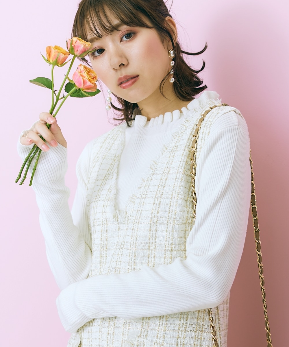 大きいサイズ＞ツイードジャンパースカート marun 通販【ニッセン】