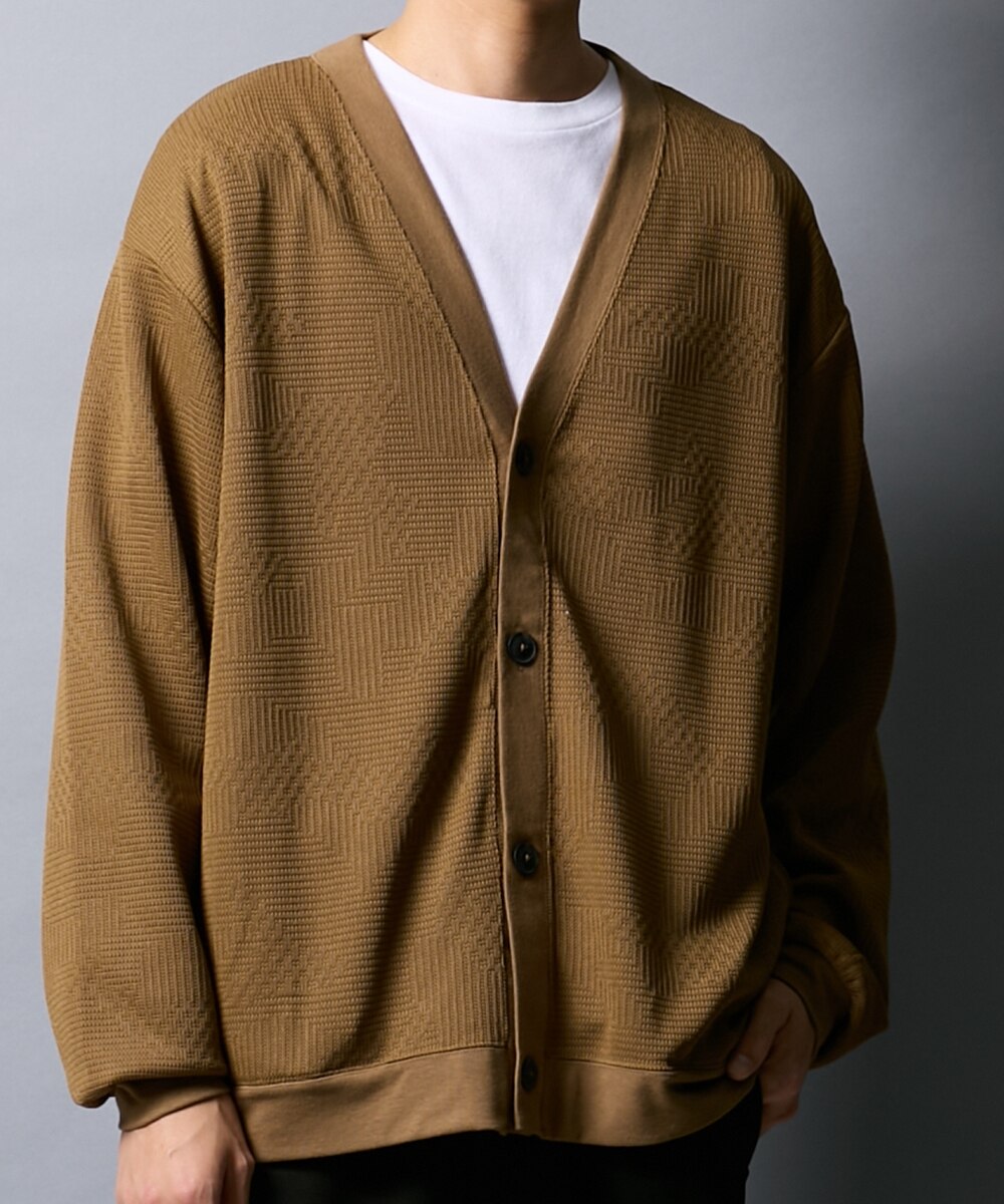 フクレジャガードニット風セミルーズカーディガン 通販【ニッセン】