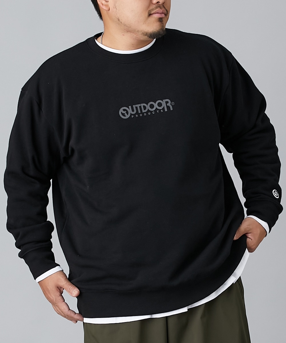 裏起毛ワンポイントクルーネックトレーナー アウトドアプロダクツ