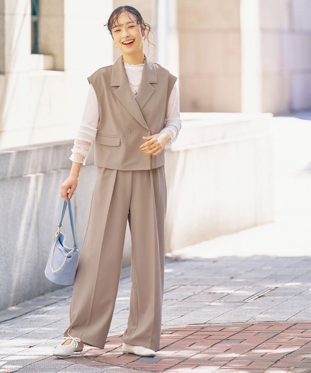 ジャケットベストセットアップ（ベスト＋パンツ）<大きいサイズ有