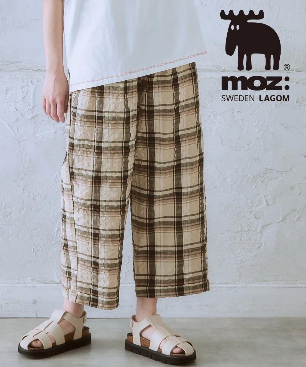moz（モズ）9分丈裾ダブルワイドパンツ＜大きいサイズ有＞ 通販
