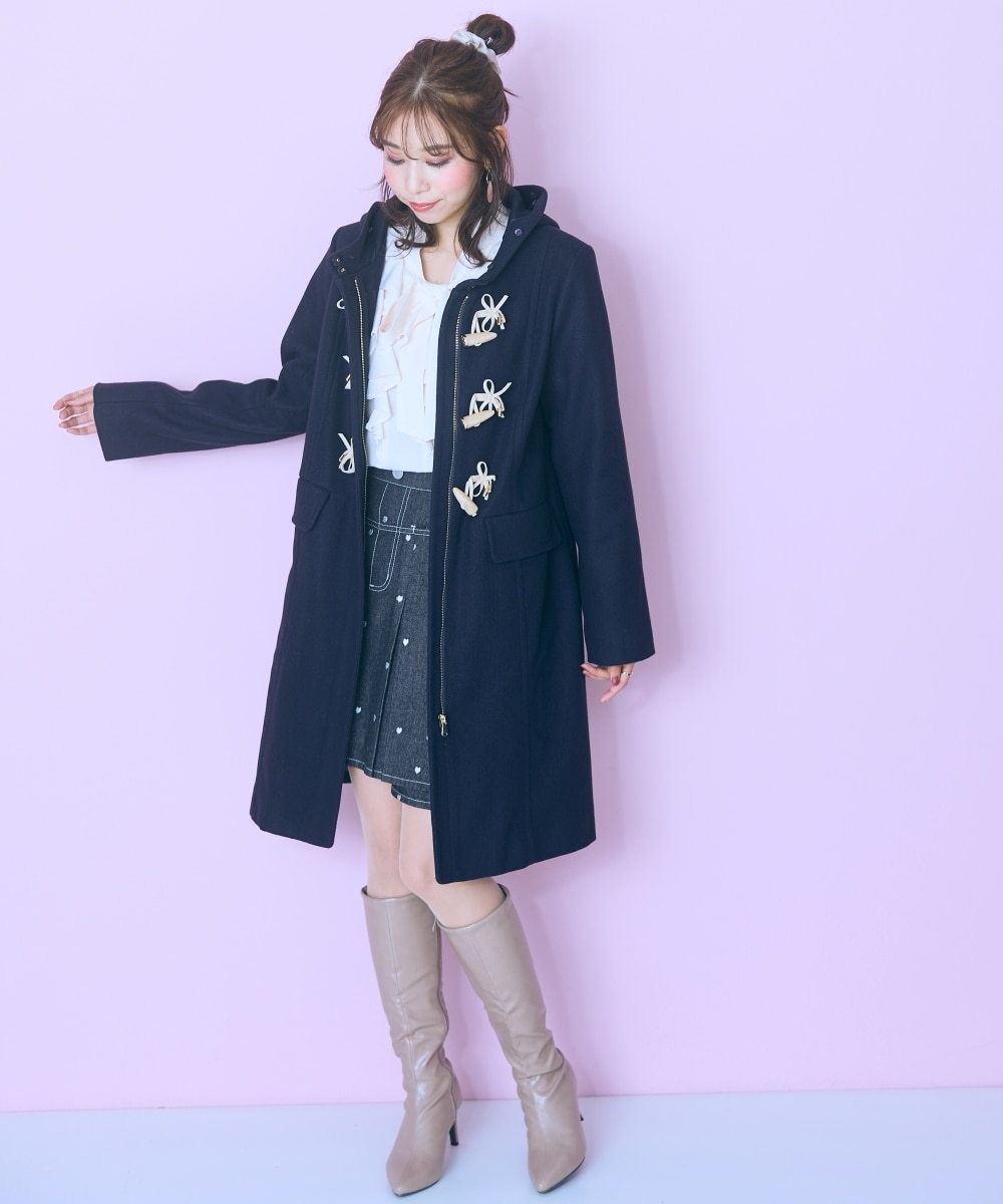 大きいサイズ＞フェイクファーフードダッフルコート marun 通販