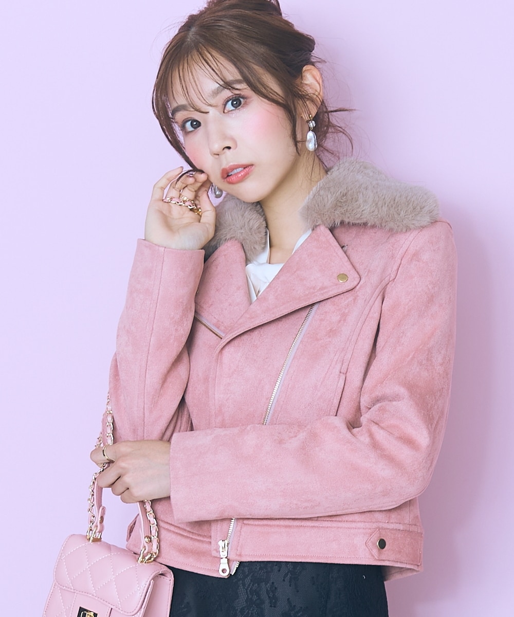 大きいサイズ＞スエード調ライダースジャケット marun 通販【ニッセン】