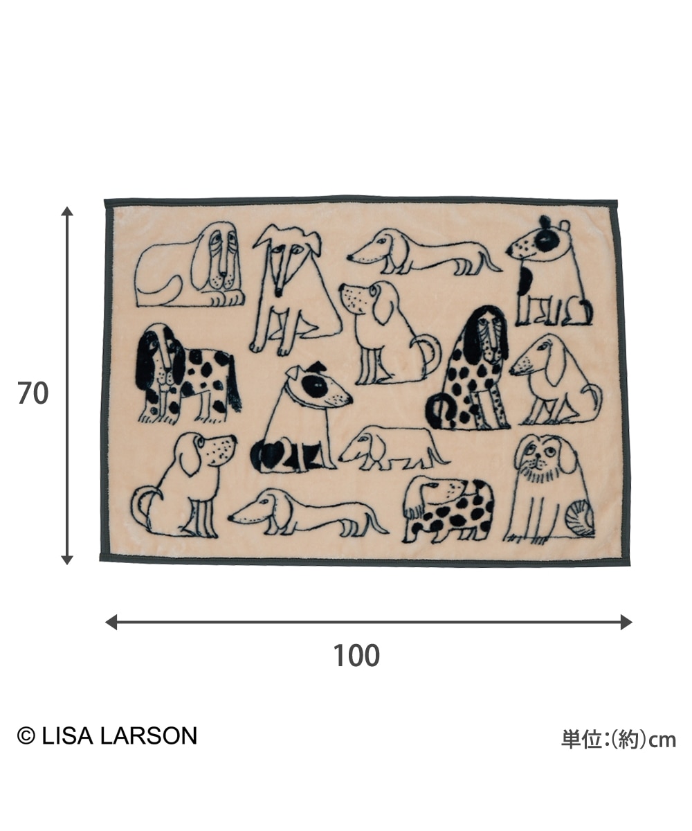 ふんわりフランネルひざ掛け リサ・ラーソン「スケッチドッグ」 通販