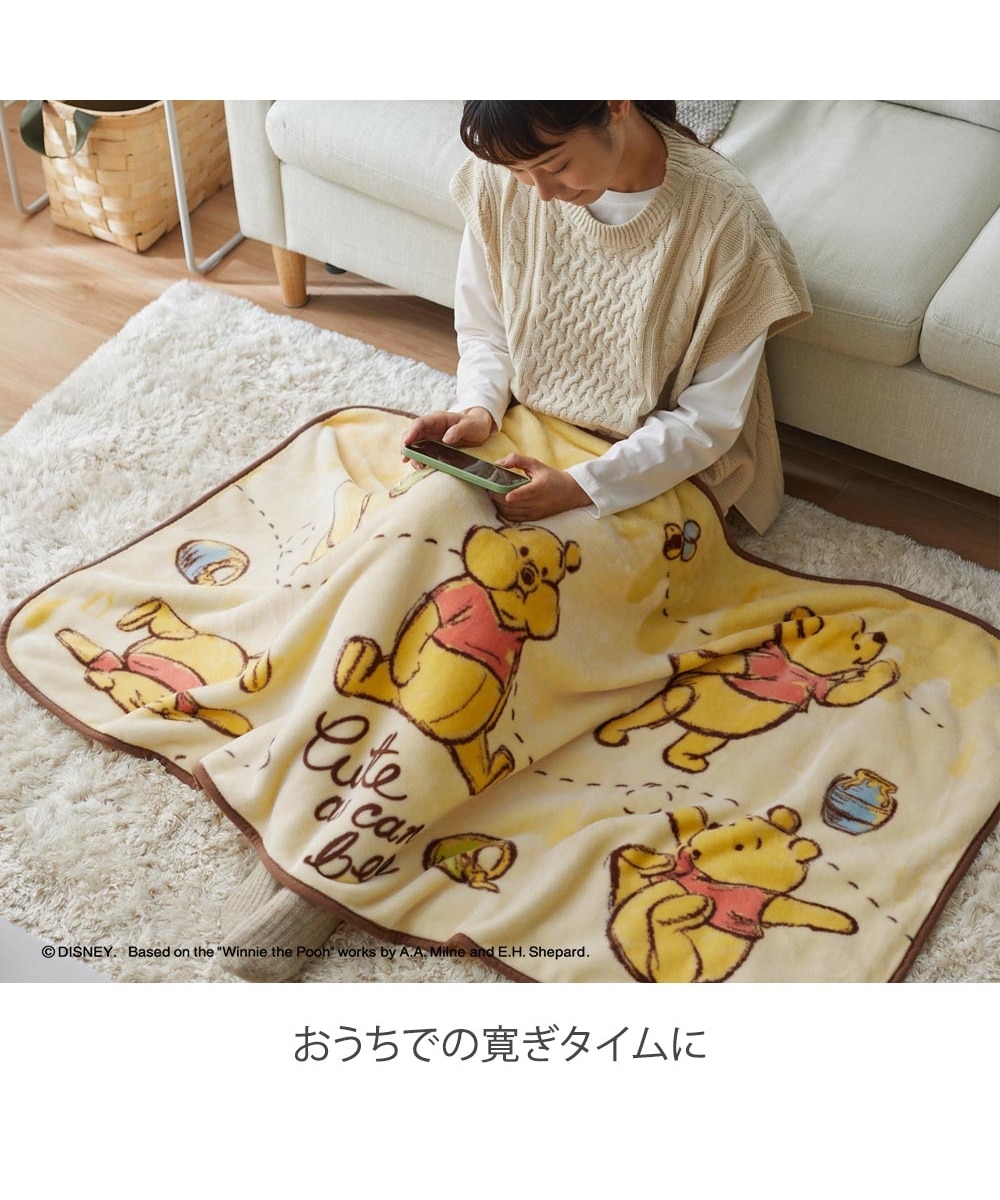 ふんわりフランネルひざ掛け くまのプーさん「ハニードリップ」 通販