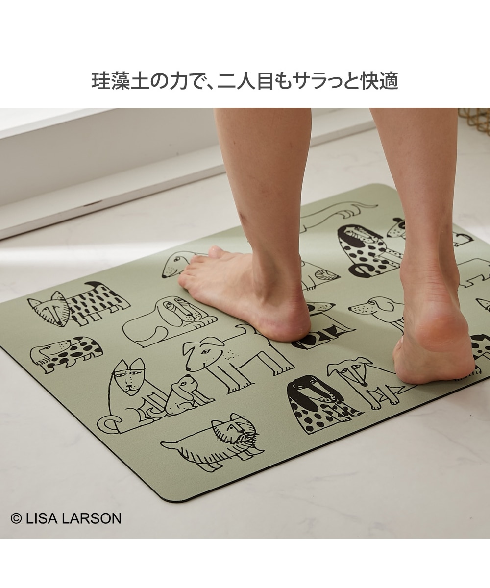 リサ・ラーソン」バスタイムスケッチいぬたち珪藻土バスマット 通販