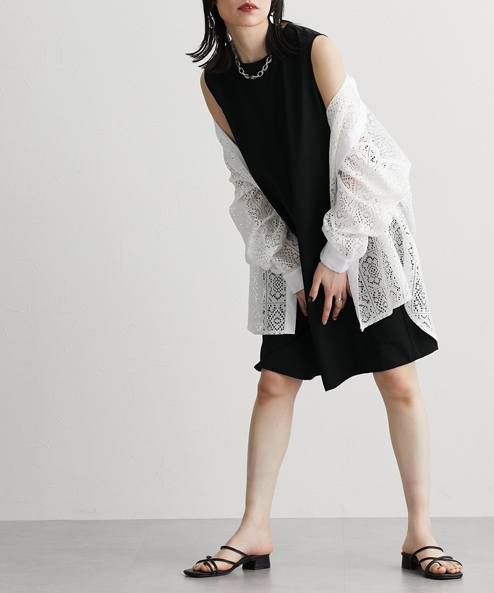 UVカット付き】ボートネックデザインオールインワン（ラッシュガード