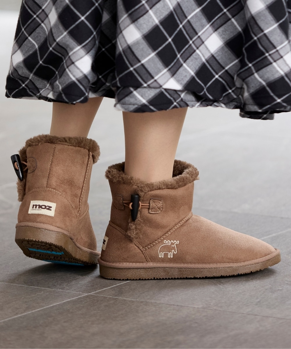 moz（モズ）トグル付ムートン調ブーツ（ワイズ3E） 通販【ニッセン】