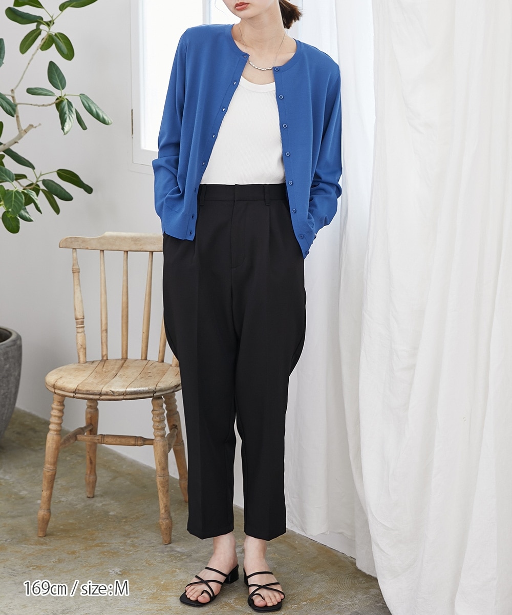 洗える】洗えるクルーネックカーディガン（UVカット・接触冷感・アンチ