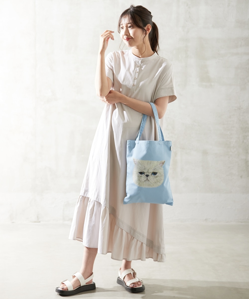 JOUJOULIER（ジュジュリエ）猫ちゃん転写トートバッグ（A4対応） 通販