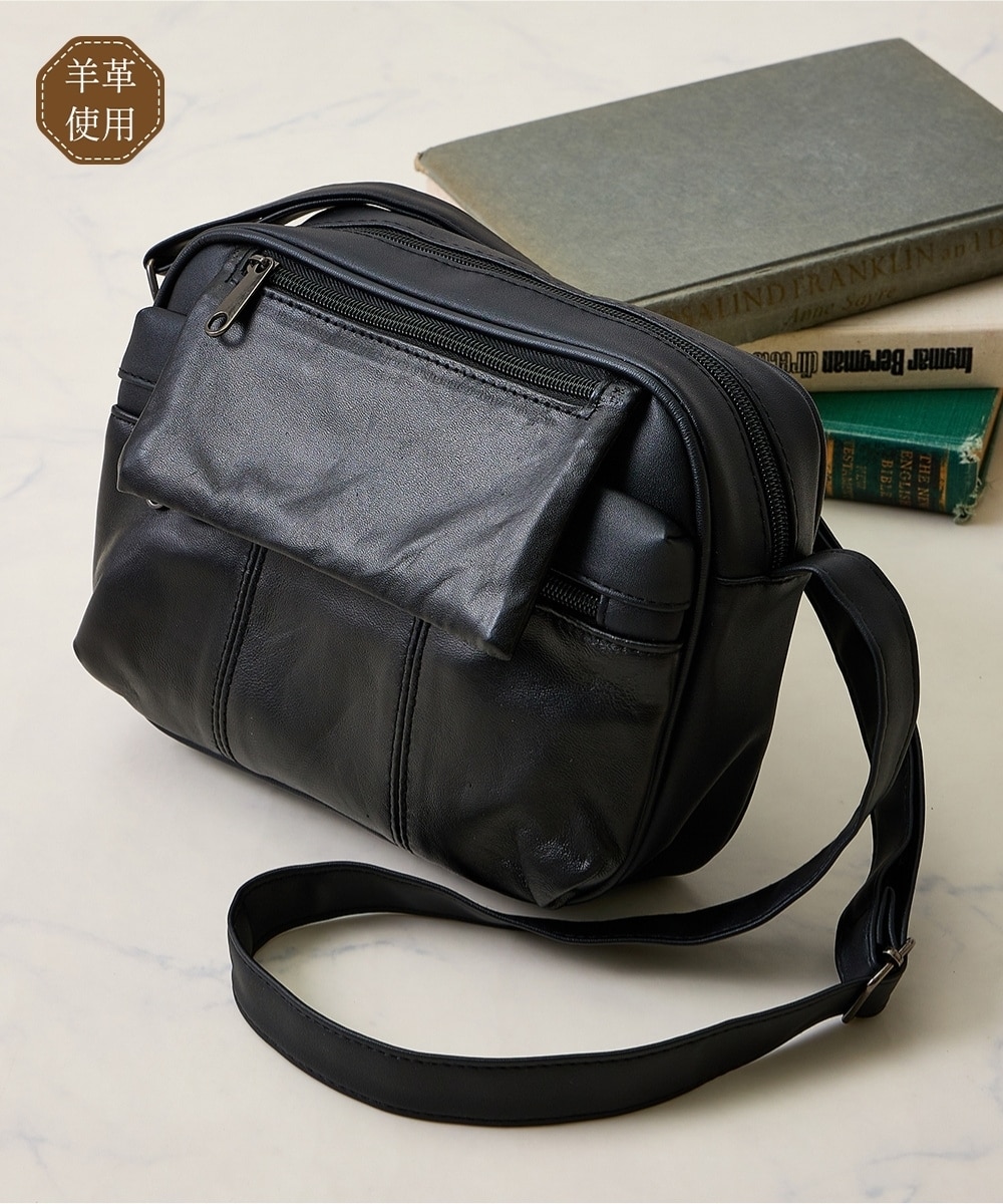 本革（シープレザー）フラップポケットショルダーバッグ 通販【ニッセン】