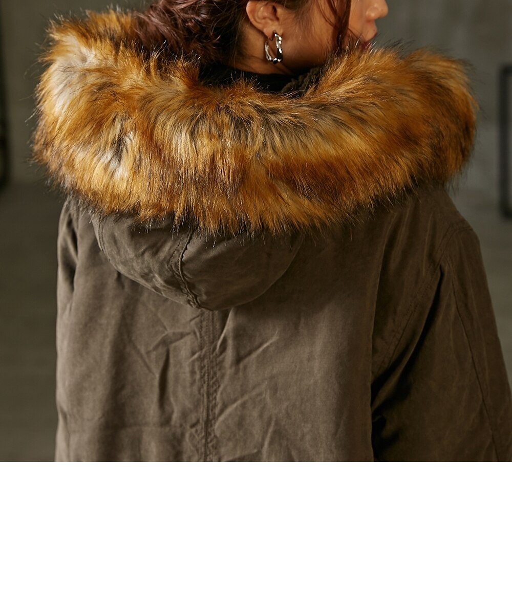 取り外し可能フェイクファー付モッズコート 通販【ニッセン】