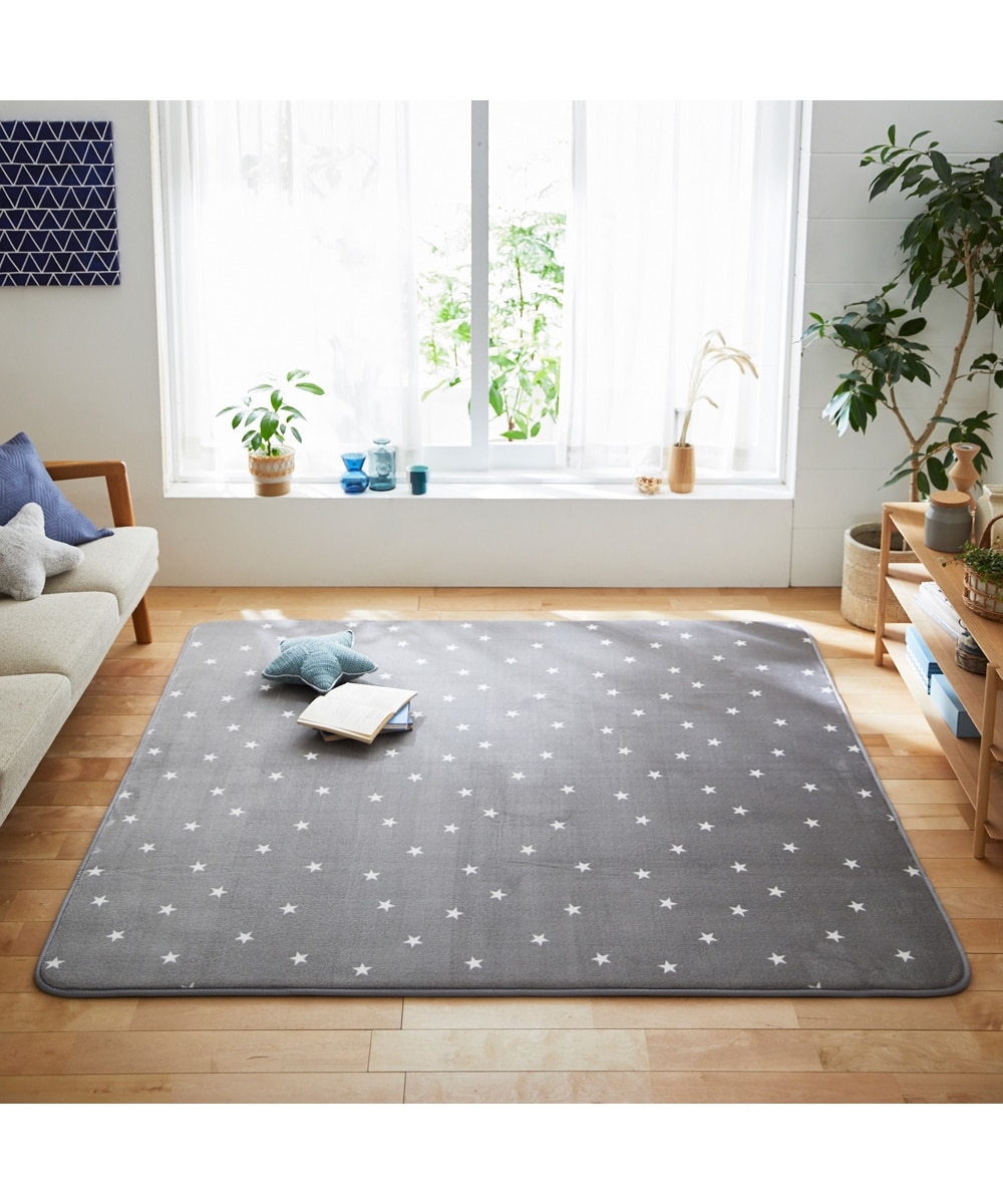 ふっくらな星柄フランネルラグ 通販【ニッセン】