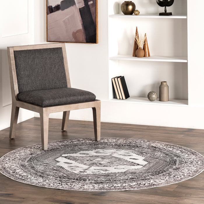 Gladys Machine Washable Vintage Medallion Area Rug — nuLOOM