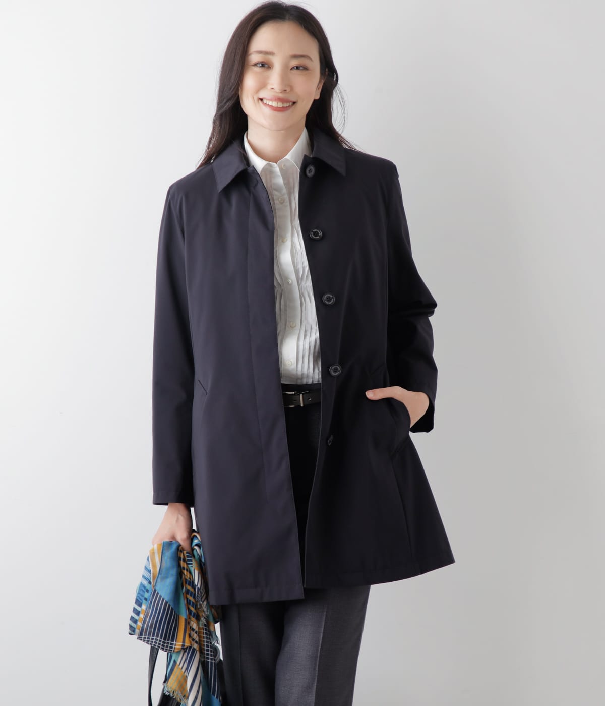 撥水・透湿・防風】NY ACTIVE ステンカラーコート(60553951-2024