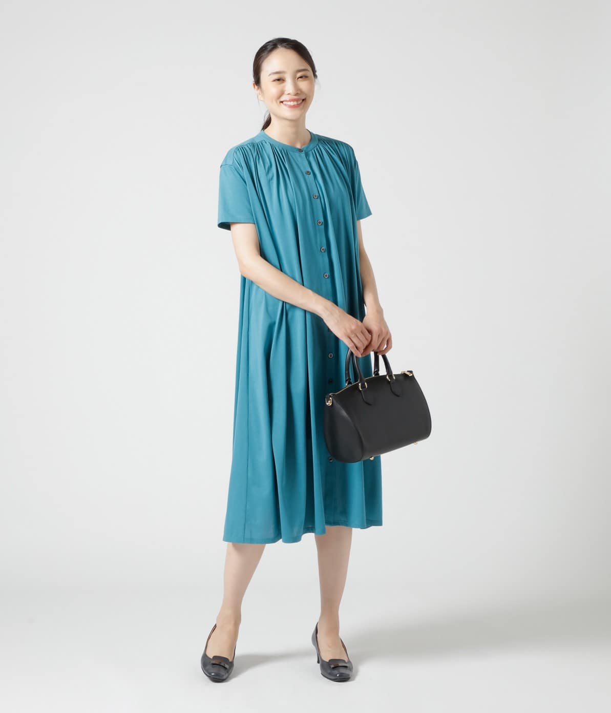 L】【接触冷感】コットンポリエステルハイゲージプレーティング天竺 前